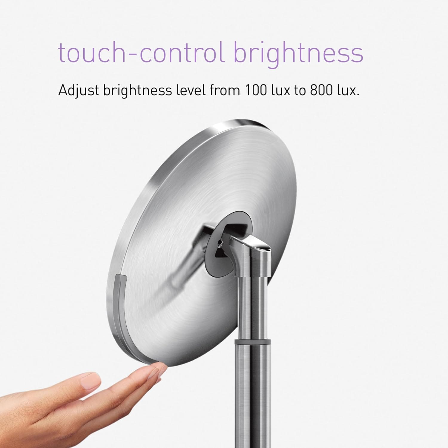 آینه simplehuman رز گلد 20cm سنسور حرکتی نور Tru Lux بزرگنمایی 5X شارژی بیسیم آینه simplehuman رز گلد 20cm سنسور حرکتی نور Tru Lux بزرگنمایی 5X شارژی بیسیم