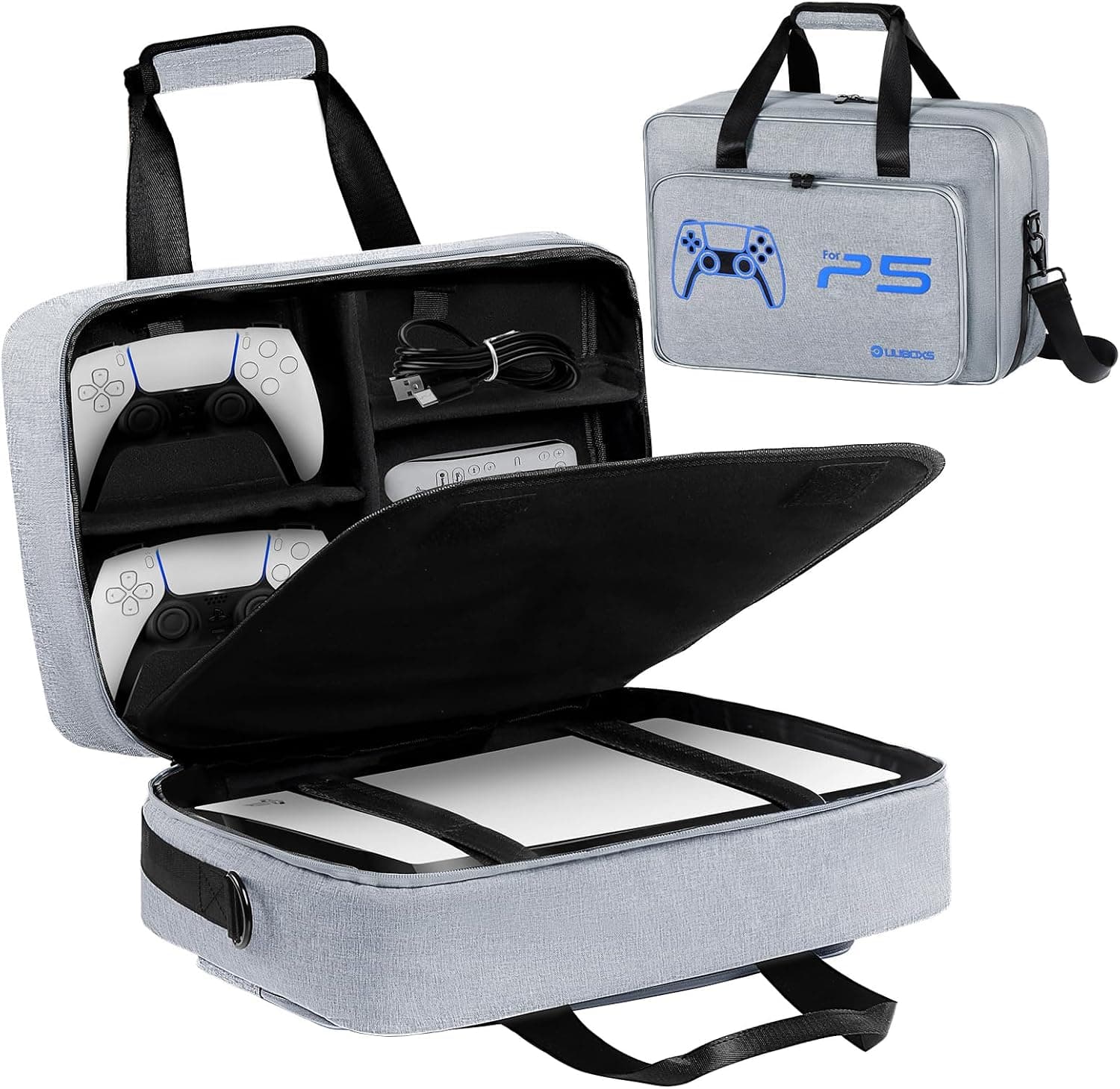 کیف حمل محافظ UUBOXS مخصوص PS5/PS5 Pro/PS5 Slim با ظرفیت بزرگ کیف حمل محافظ UUBOXS مخصوص PS5/PS5 Pro/PS5 Slim با ظرفیت بزرگ
