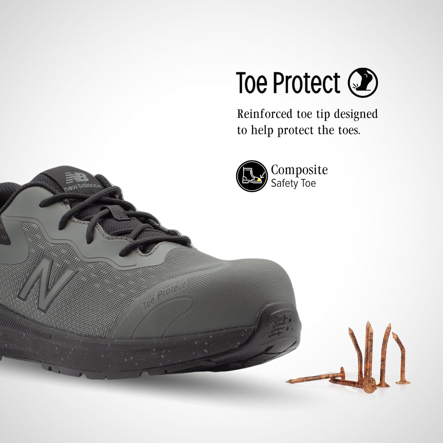 کفش کار صنعتی مردانه New Balance پنجه کامپوزیت Logic مقاوم در برابر برقگرفتگی، سوراخشدن و لغزش کفش کار صنعتی مردانه New Balance پنجه کامپوزیت Logic مقاوم در برابر برقگرفتگی، سوراخشدن و لغزش