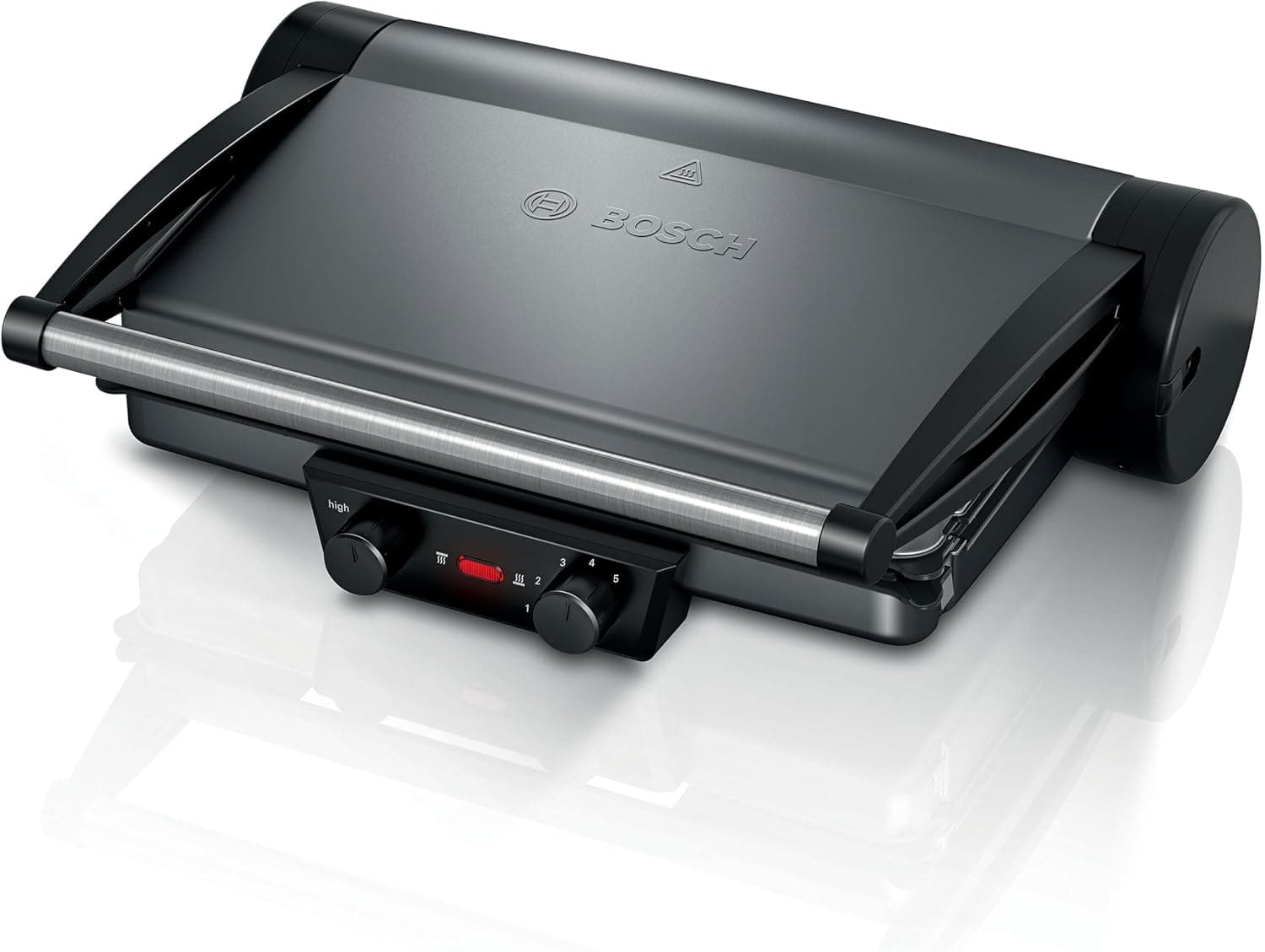 گریل تماسی Bosch با صفحات پوشش سرامیکی و سینی جمعکننده چربی مدل TCG3302GB گریل تماسی Bosch با صفحات پوشش سرامیکی و سینی جمعکننده چربی مدل TCG3302GB
