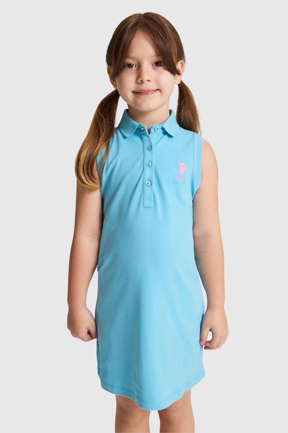 لباس دخترانه U.S. Polo Assn. بافت سرمهای مدل 50325639-VR033 لباس دخترانه U.S. Polo Assn. بافت سرمهای مدل 50325639-VR033