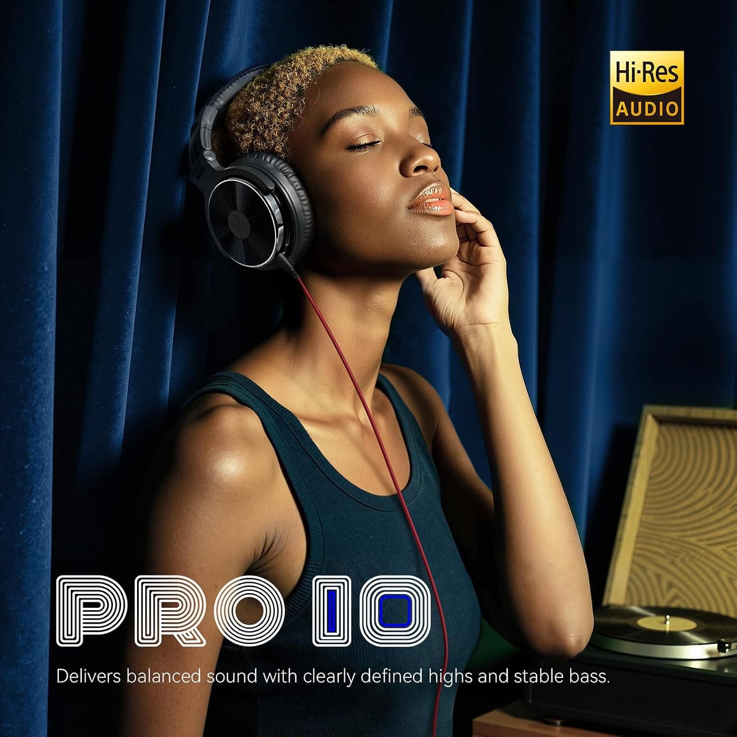 هدفون OneOdio سیمی روگوشی استودیویی مدل Pro 10 با درایور 50mm مشکی هدفون OneOdio سیمی روگوشی استودیویی مدل Pro 10 با درایور 50mm مشکی