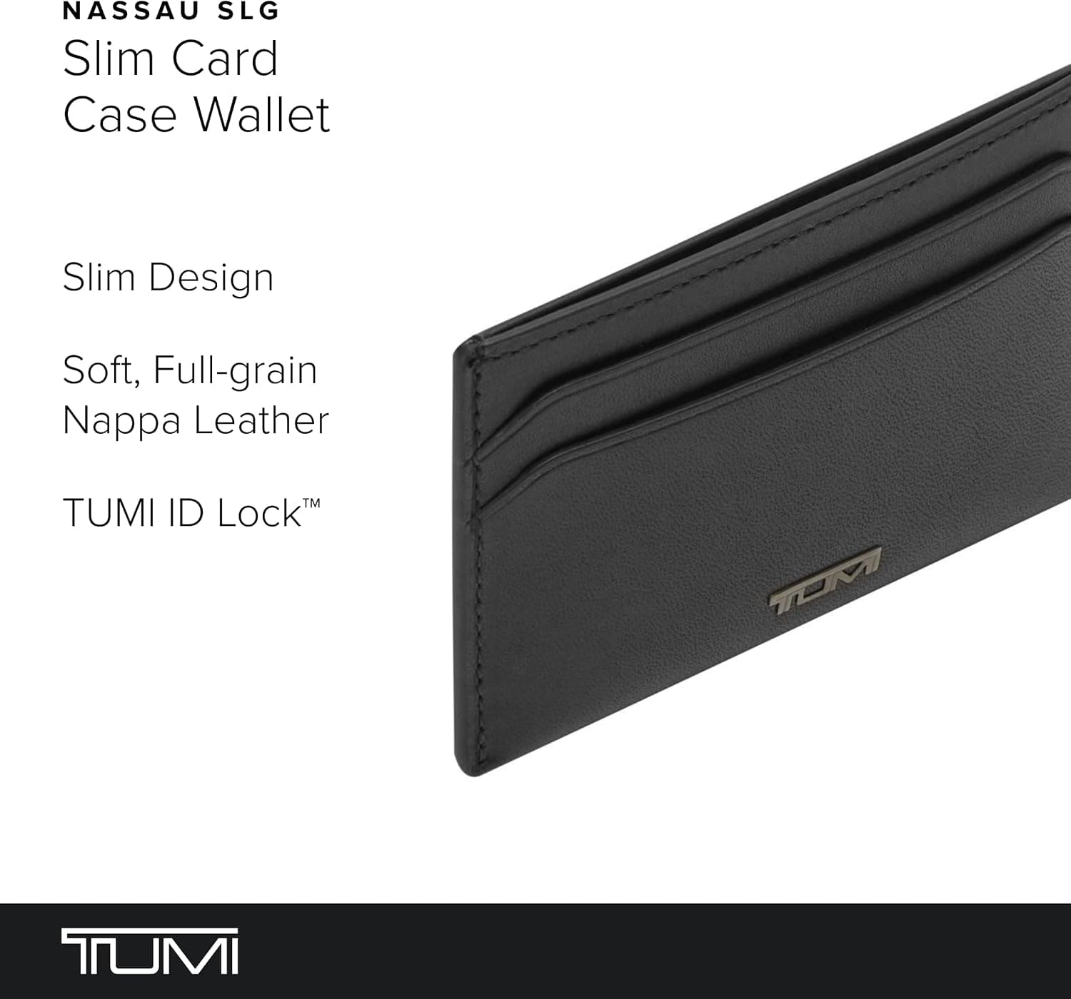 کیف کارت مردانه TUMI اسلیم مشکی ساده مدل Nassau SLG کیف کارت مردانه TUMI اسلیم مشکی ساده مدل Nassau SLG