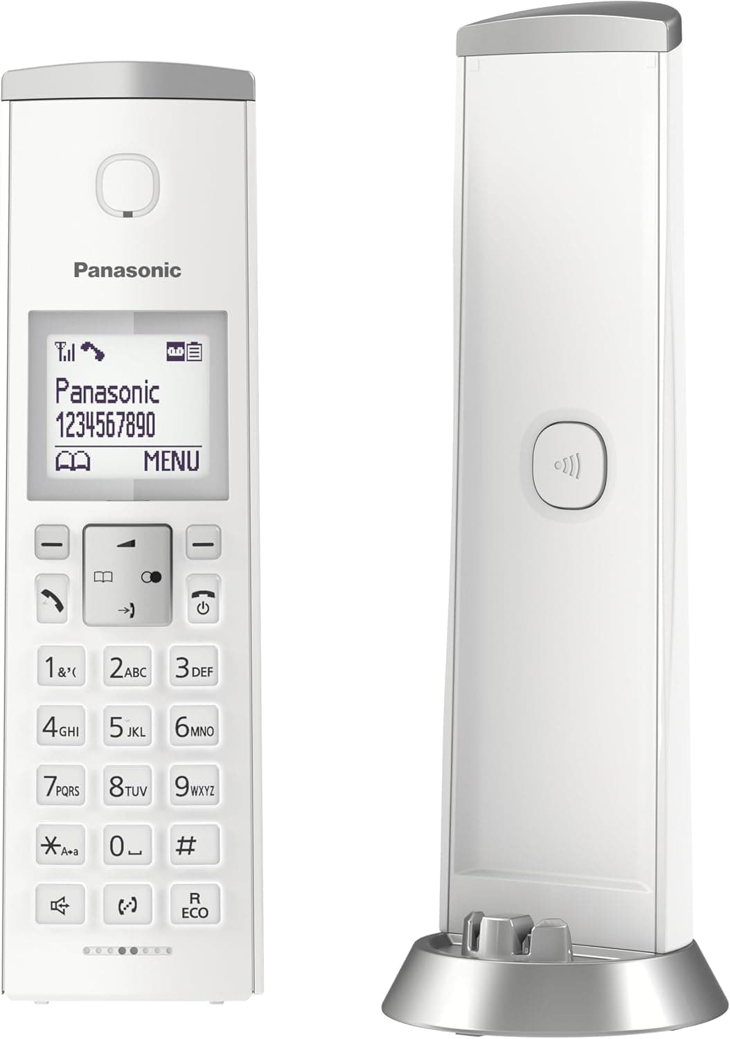 تلفن بی سیم Panasonic با پاسخگوی تلفنی مسدودکننده تماس سفید مدل KX-TGK222 تلفن بی سیم Panasonic با پاسخگوی تلفنی مسدودکننده تماس سفید مدل KX-TGK222
