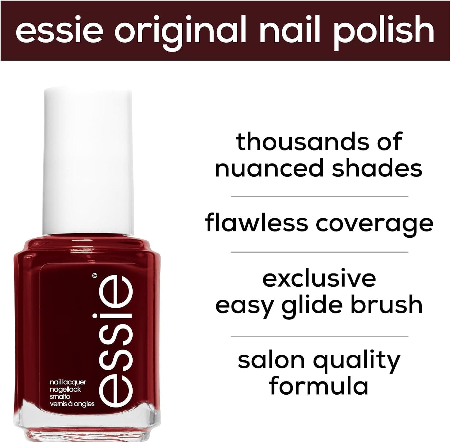 لاک ناخن essie رنگ بوردو قرمز 13.5 ml لاک ناخن essie رنگ بوردو قرمز 13.5 ml
