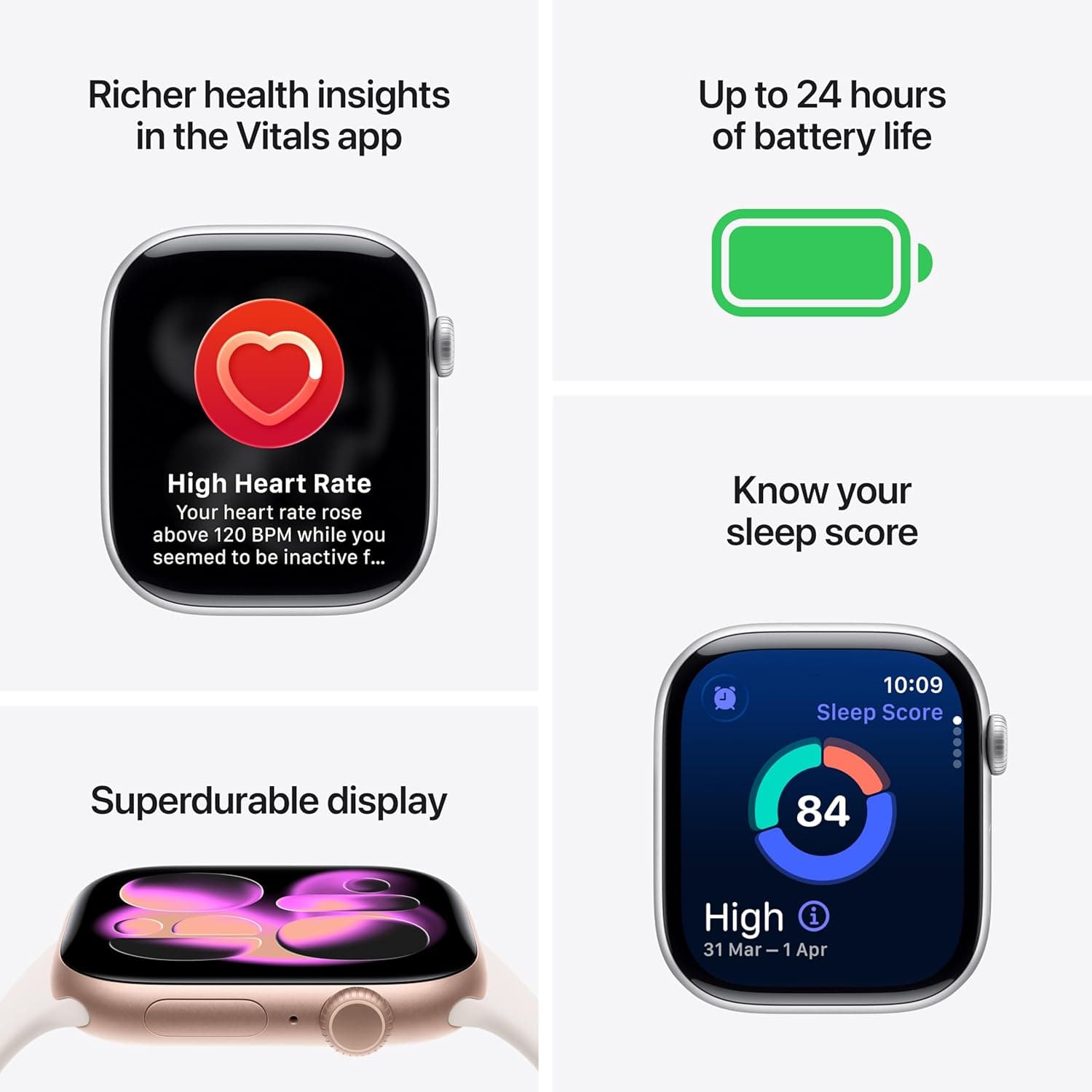 ساعت هوشمند Apple Watch Series 11 GPS با بدنه آلومینیومی خاکستری فضایی و بند ورزشی مشکی 46mm سایز M/L ساعت هوشمند Apple Watch Series 11 GPS با بدنه آلومینیومی خاکستری فضایی و بند ورزشی مشکی 46mm سایز M/L