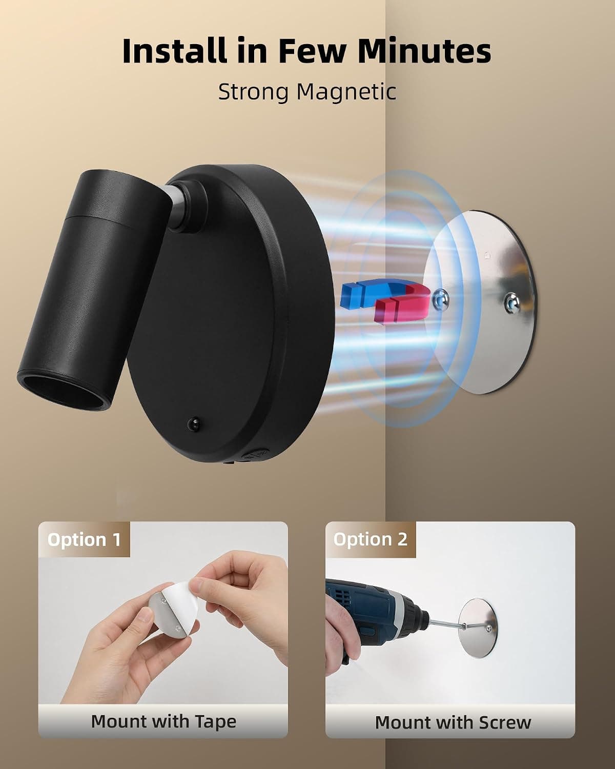 چراغ اسپات تابلویی EZVALO شارژی 5500mAh، LED بیسیم با کنترل از راه دور، تایمر و نور قابل تنظیم 3-CCT، بسته 4 عددی مشکی چراغ اسپات تابلویی EZVALO شارژی 5500mAh، LED بیسیم با کنترل از راه دور، تایمر و نور قابل تنظیم 3-CCT، بسته 4 عددی مشکی