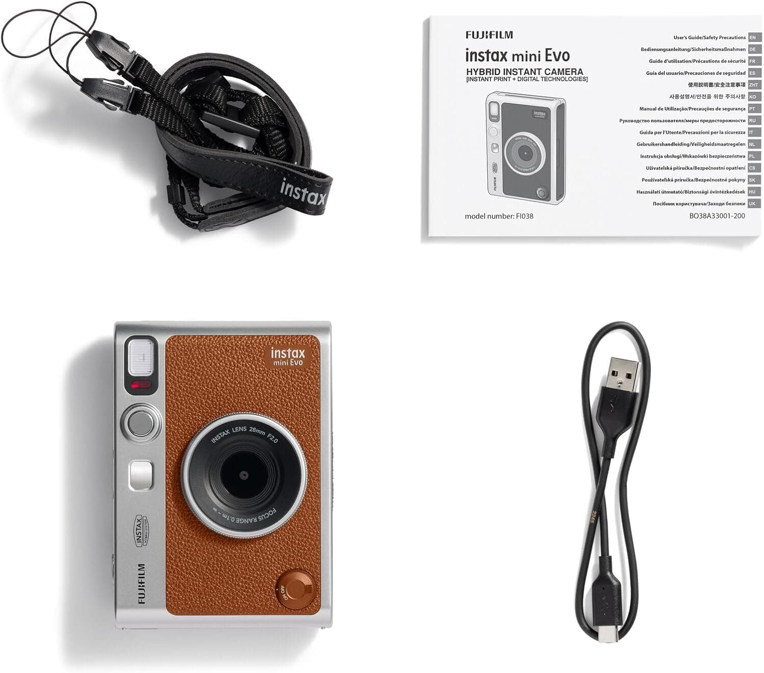 دوربین Fujifilm INSTAX MINI EVO قهوهای دوربین Fujifilm INSTAX MINI EVO قهوهای