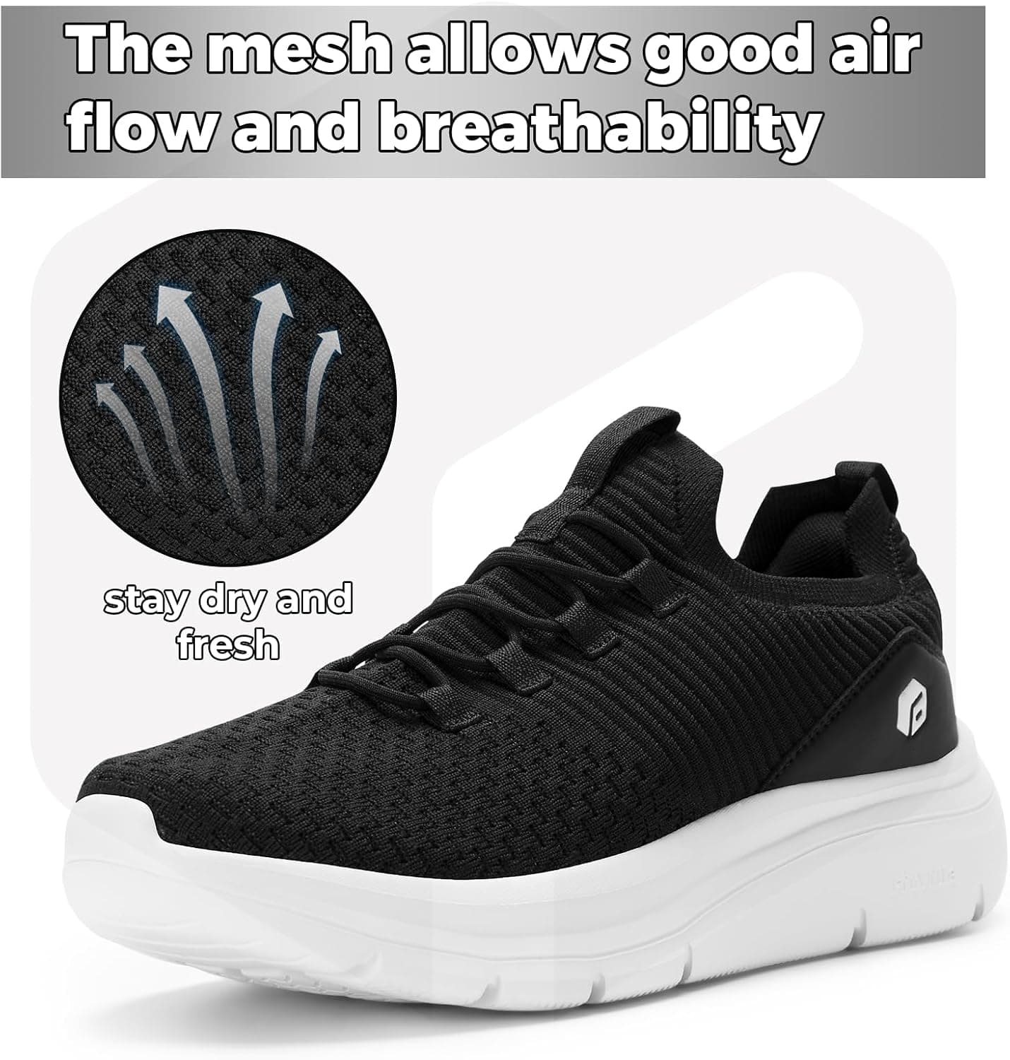 کفش کتانی مردانه FitVille بدون بند، پنجهپهن، سبک و تنفسپذیر کفش کتانی مردانه FitVille بدون بند، پنجهپهن، سبک و تنفسپذیر