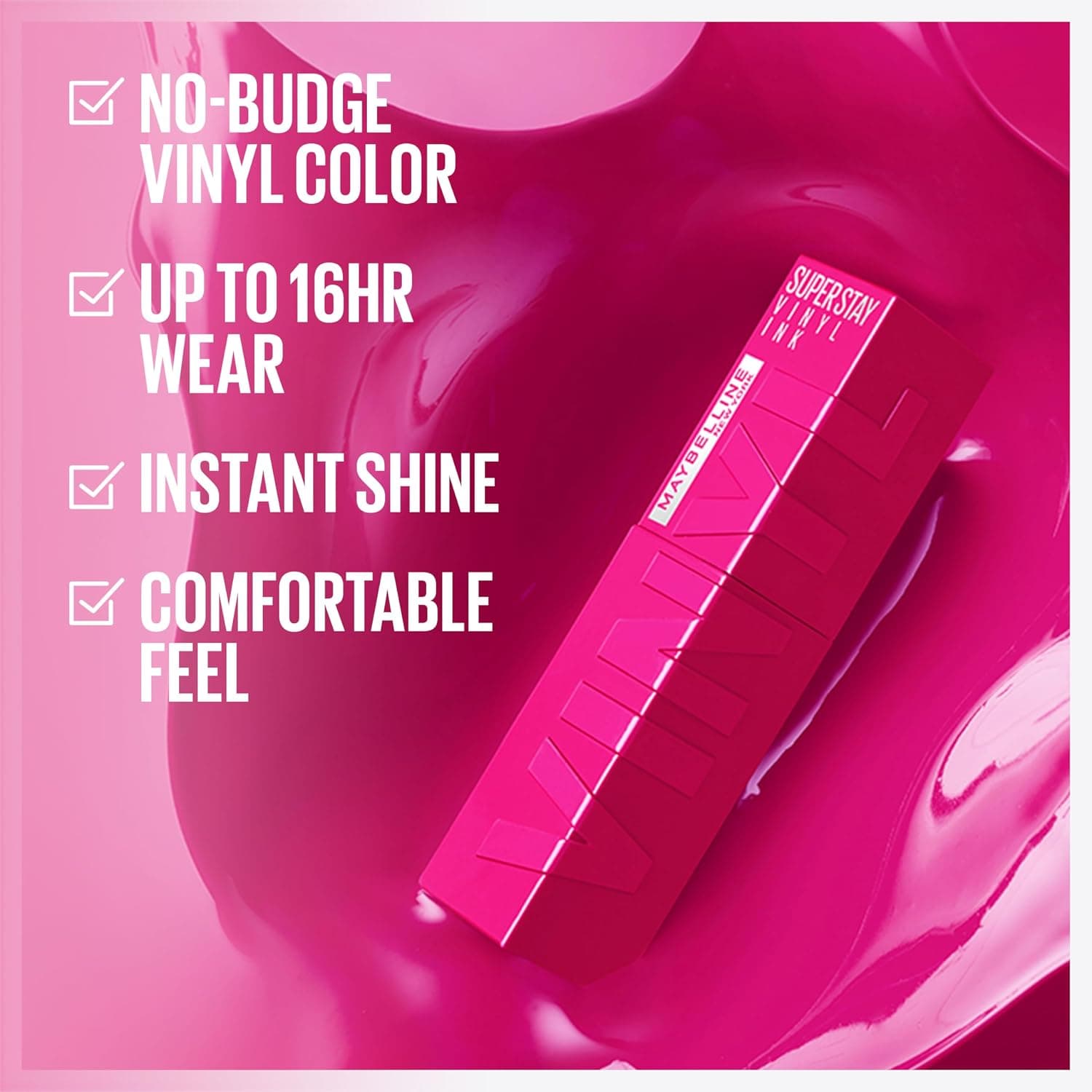رژ لب مایع MAYBELLINE Super Stay Vinyl Ink بادوام با رنگدانه غلیظ و درخشش فوری رنگ Upbeat 1 عدد رژ لب مایع MAYBELLINE Super Stay Vinyl Ink بادوام با رنگدانه غلیظ و درخشش فوری رنگ Upbeat 1 عدد