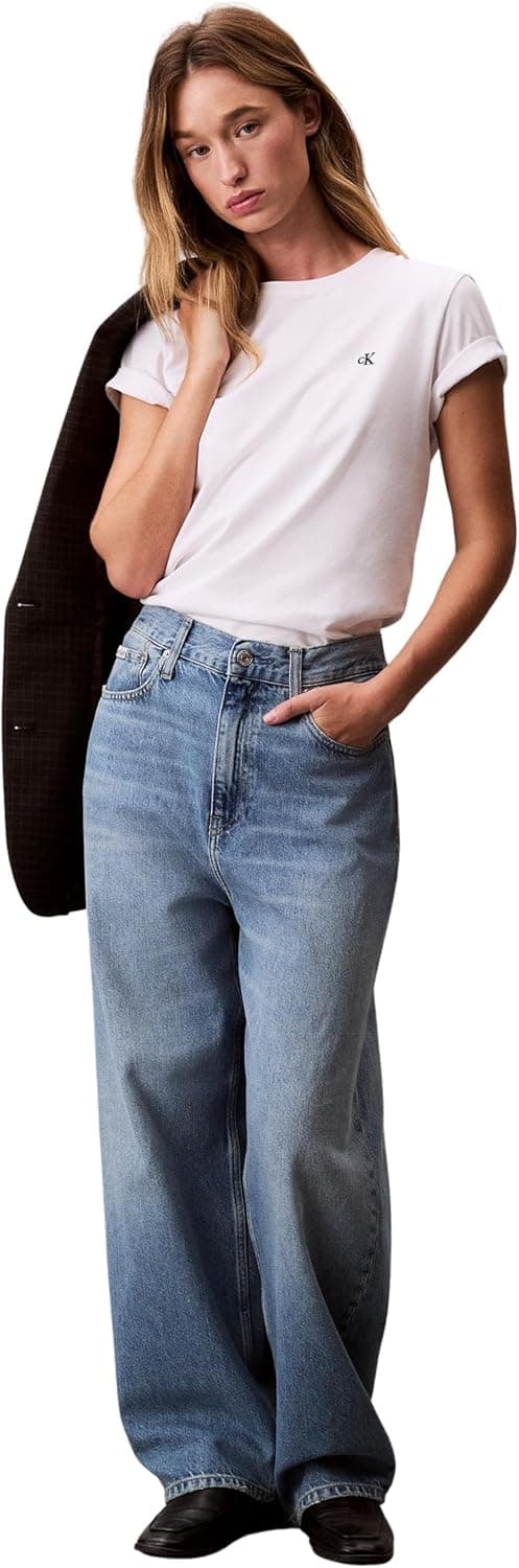 تیشرت زنانه Calvin Klein یقه گرد MONOGRAM تیشرت زنانه Calvin Klein یقه گرد MONOGRAM