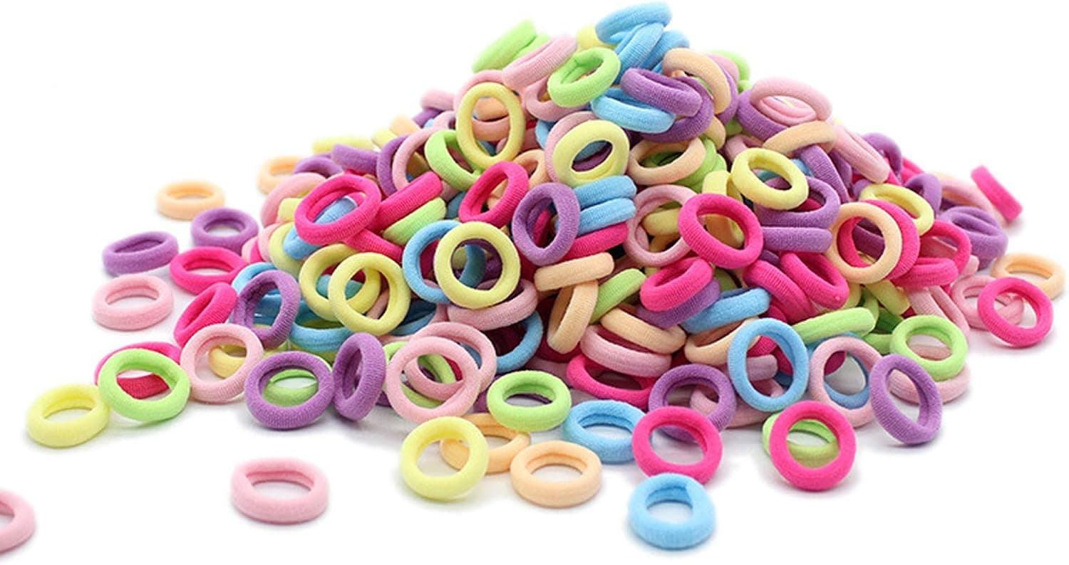 کش مو دخترانه IVYRISE نوزاد و نوپا کشسان سایز کوچک چندرنگ 100 Pcs کش مو دخترانه IVYRISE نوزاد و نوپا کشسان سایز کوچک چندرنگ 100 Pcs