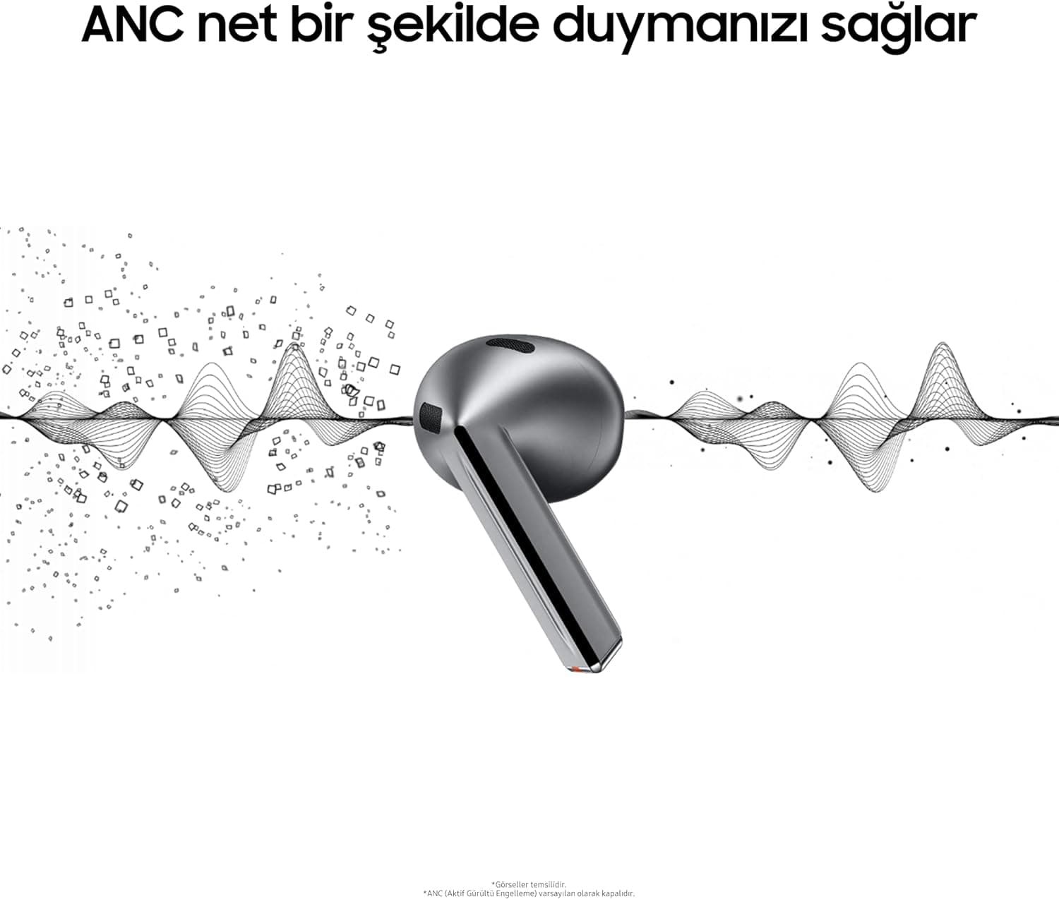 هندزفری بیسیم Samsung نقرهای با قابلیت حذف نویز فعال Galaxy Buds3 هندزفری بیسیم Samsung نقرهای با قابلیت حذف نویز فعال Galaxy Buds3