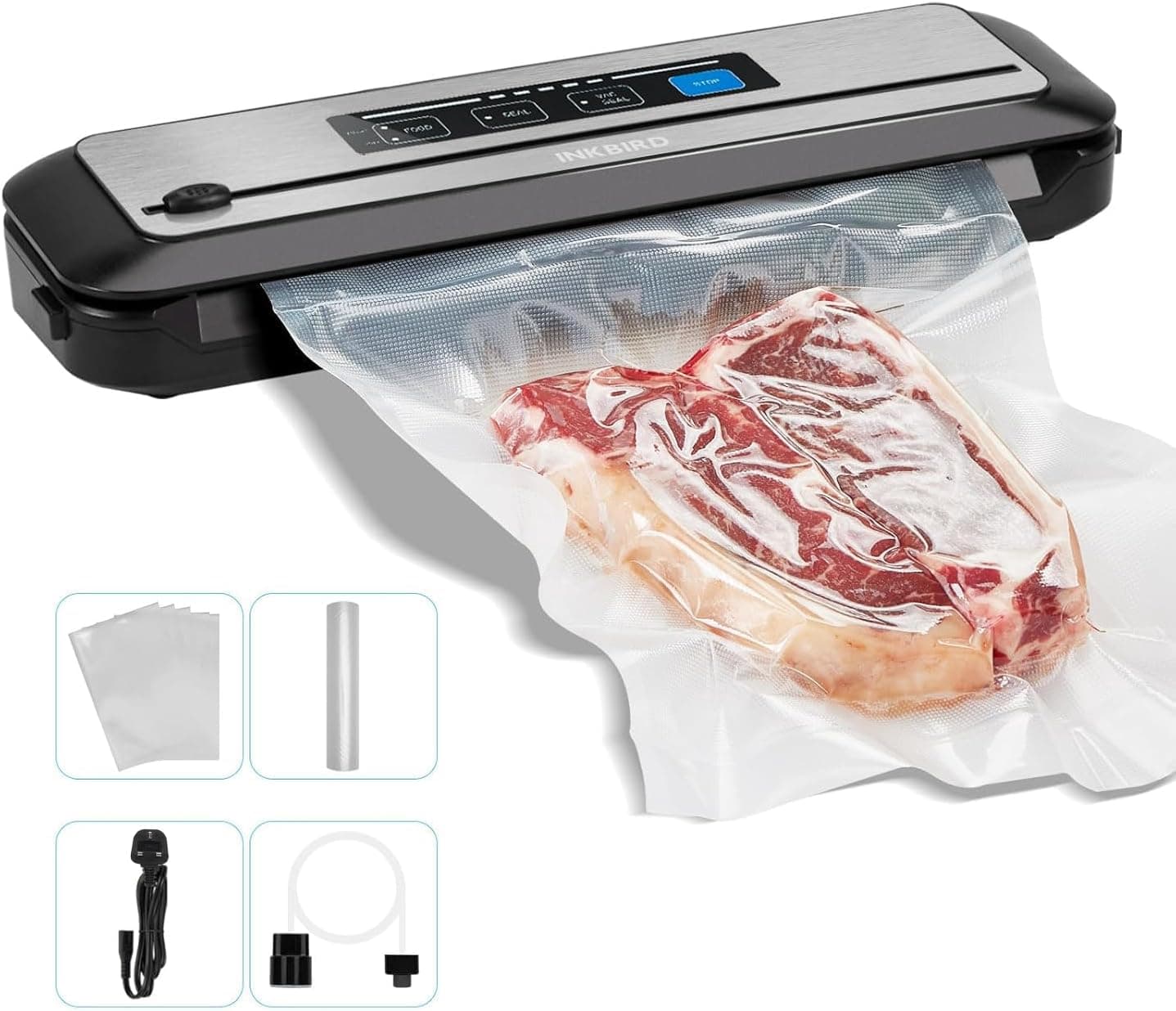 دستگاه وکیوم مواد غذایی Inkbird مدل INK-VS01 با سیل خودکار یکلمسی 220V دستگاه وکیوم مواد غذایی Inkbird مدل INK-VS01 با سیل خودکار یکلمسی 220V