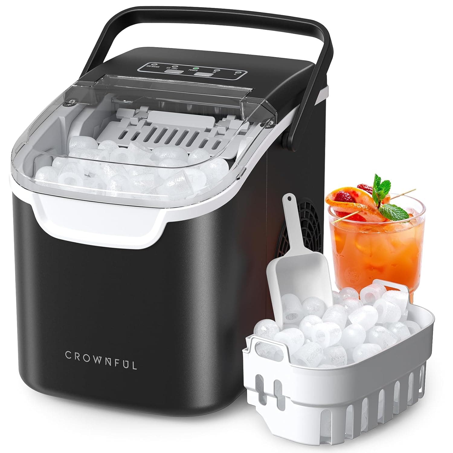 دستگاه یخساز رومیزی قابل حمل CROWNFUL ظرفیت 12KG در روز دستگاه یخساز رومیزی قابل حمل CROWNFUL ظرفیت 12KG در روز