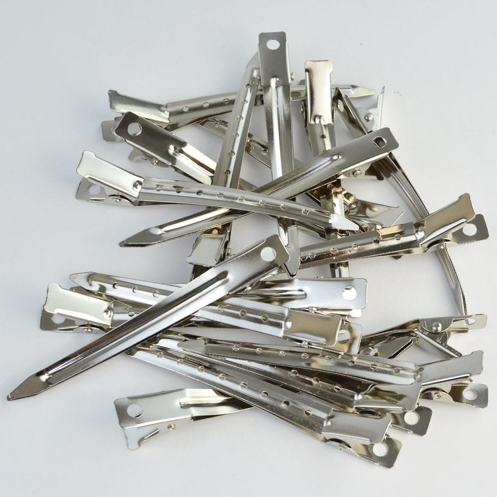 گیره موی منقار اردکی 24 عددی Bantoye فلزی ضدزنگ سوراخدار نقرهای 3.5 Inches گیره موی منقار اردکی 24 عددی Bantoye فلزی ضدزنگ سوراخدار نقرهای 3.5 Inches
