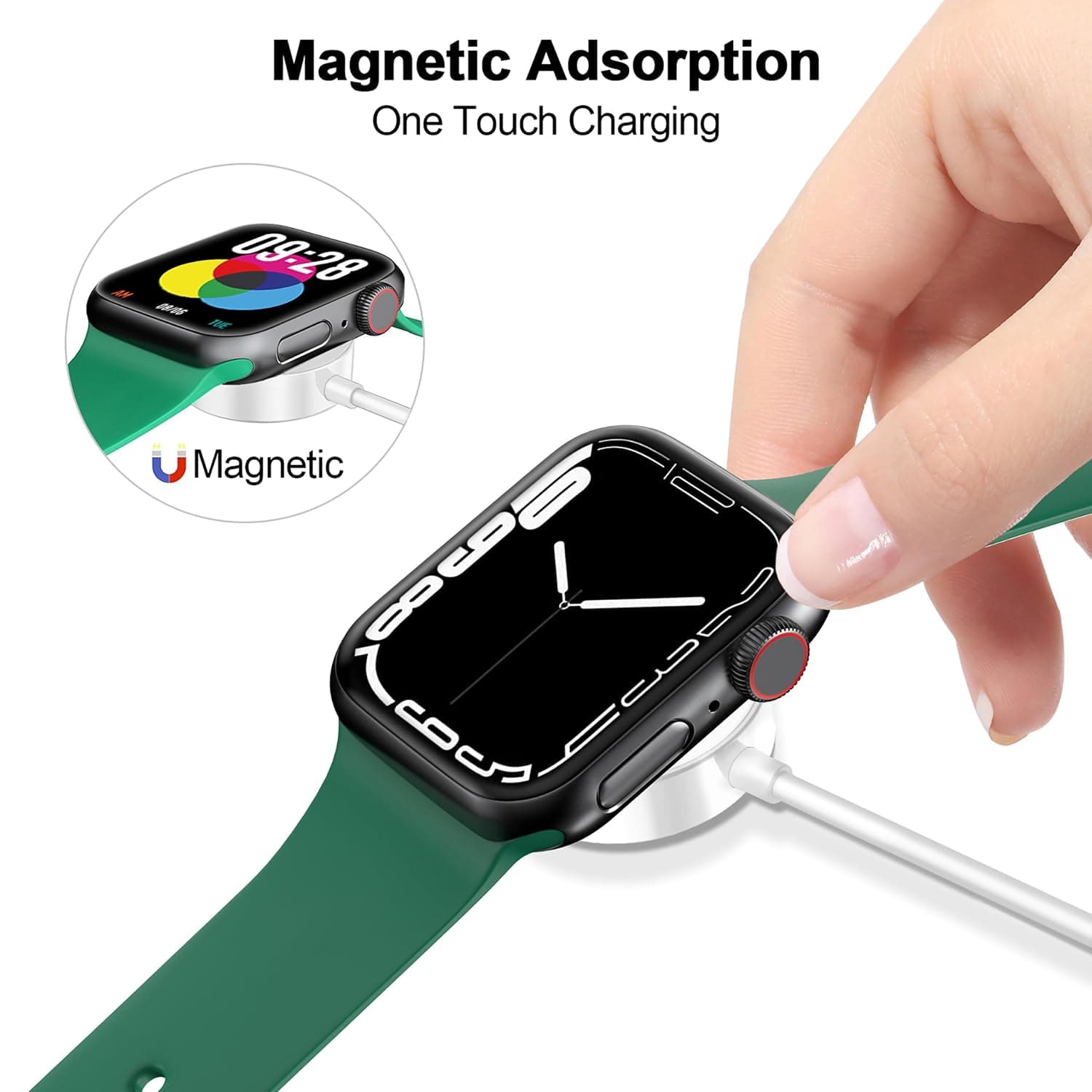 کابل شارژ مغناطیسی xiwxi مناسب Apple Watch پورت USB C سفید 1M کابل شارژ مغناطیسی xiwxi مناسب Apple Watch پورت USB C سفید 1M