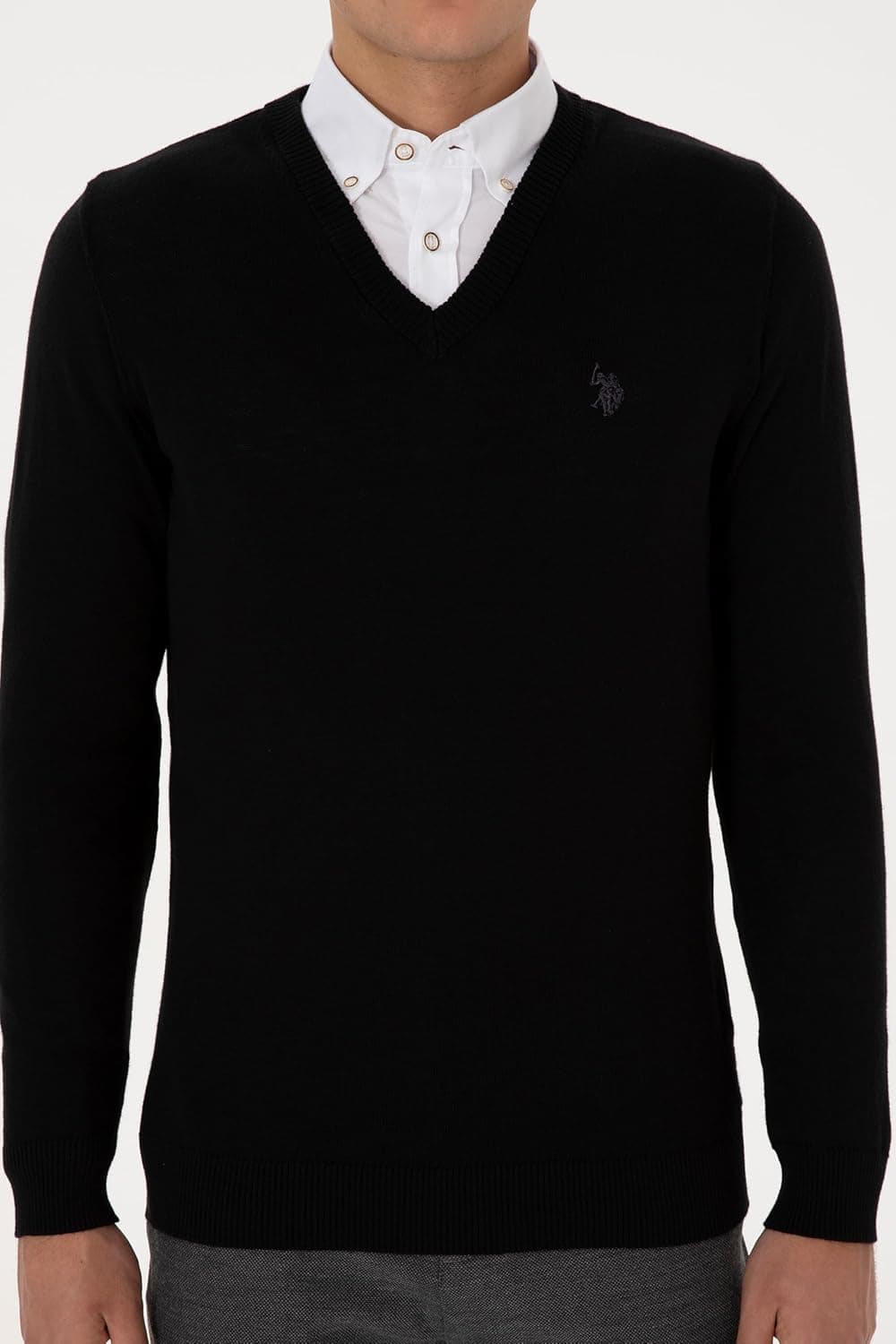 پلیور مردانه U.S. Polo Assn. مشکی مدل 50313662-VR046 پلیور مردانه U.S. Polo Assn. مشکی مدل 50313662-VR046