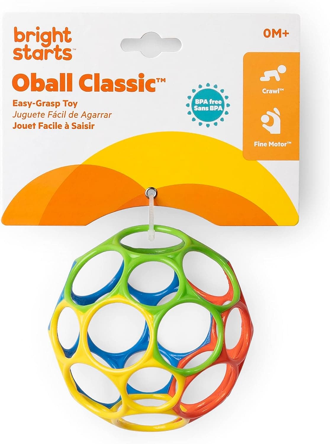 اسباببازی Bright Starts Oball Classic با قابلیت گرفتن آسان، قرمز و زرد، 1 عدد اسباببازی Bright Starts Oball Classic با قابلیت گرفتن آسان، قرمز و زرد، 1 عدد