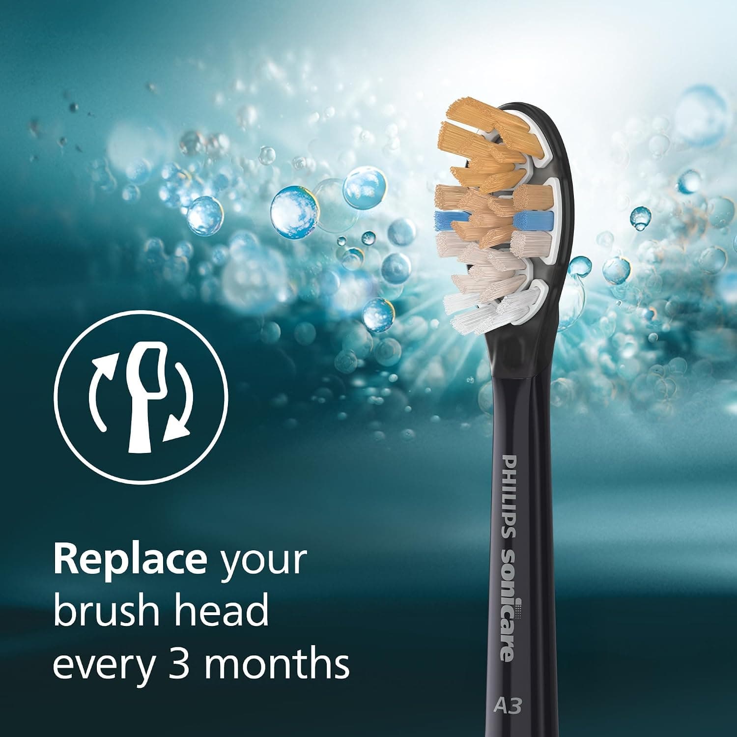 سری یدک اصلی مسواک برقی Philips Sonicare A3، 2 عدد، مشکی، مدل HX9092/95 سری یدک اصلی مسواک برقی Philips Sonicare A3، 2 عدد، مشکی، مدل HX9092/95