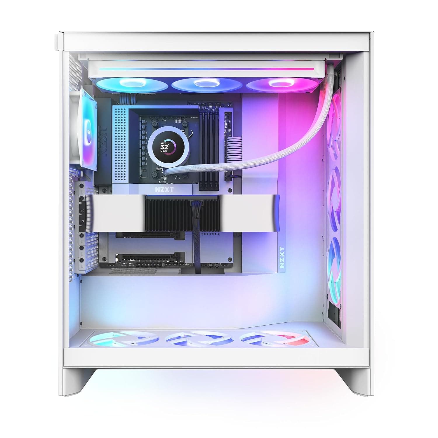 خنککننده مایع پردازنده NZXT Kraken Plus 360 RGB با رادیاتور 360mm، فن F360 RGB و نمایشگر LCD مربعی 1.54 اینچی، سفید خنککننده مایع پردازنده NZXT Kraken Plus 360 RGB با رادیاتور 360mm، فن F360 RGB و نمایشگر LCD مربعی 1.54 اینچی، سفید