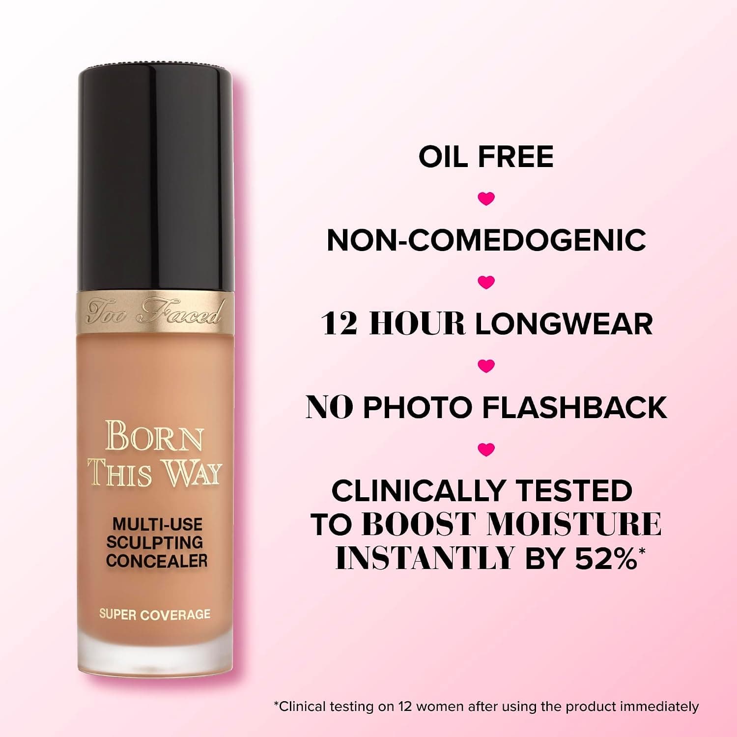 کانسیلر چندمنظوره Too Faced Born This Way با پوشش کامل، بدون چربی، ماندگار و آبرسان، بژ طلایی 0.46 Fl Oz کانسیلر چندمنظوره Too Faced Born This Way با پوشش کامل، بدون چربی، ماندگار و آبرسان، بژ طلایی 0.46 Fl Oz