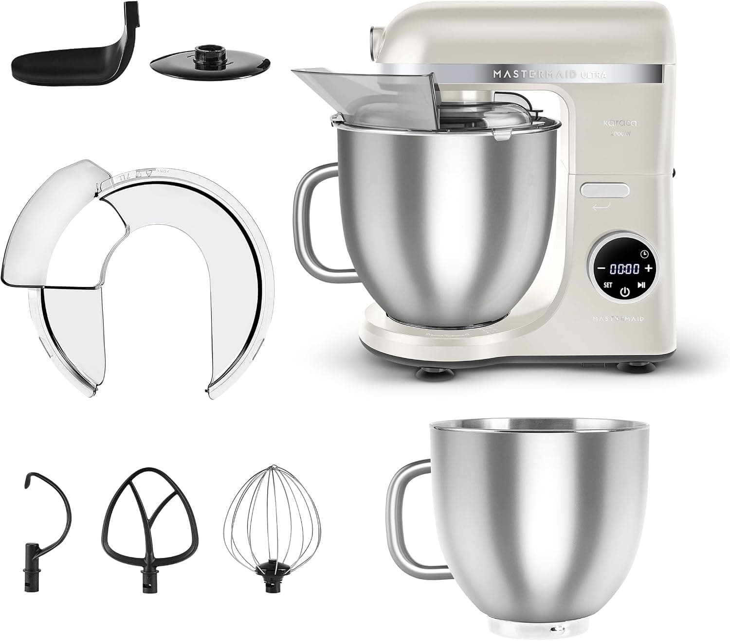 ماشین خمیرگیری KARACA Mastermaid Chef دیجیتال نمایشگر نور ستارهای 7L مدل Ultra D2000W ماشین خمیرگیری KARACA Mastermaid Chef دیجیتال نمایشگر نور ستارهای 7L مدل Ultra D2000W