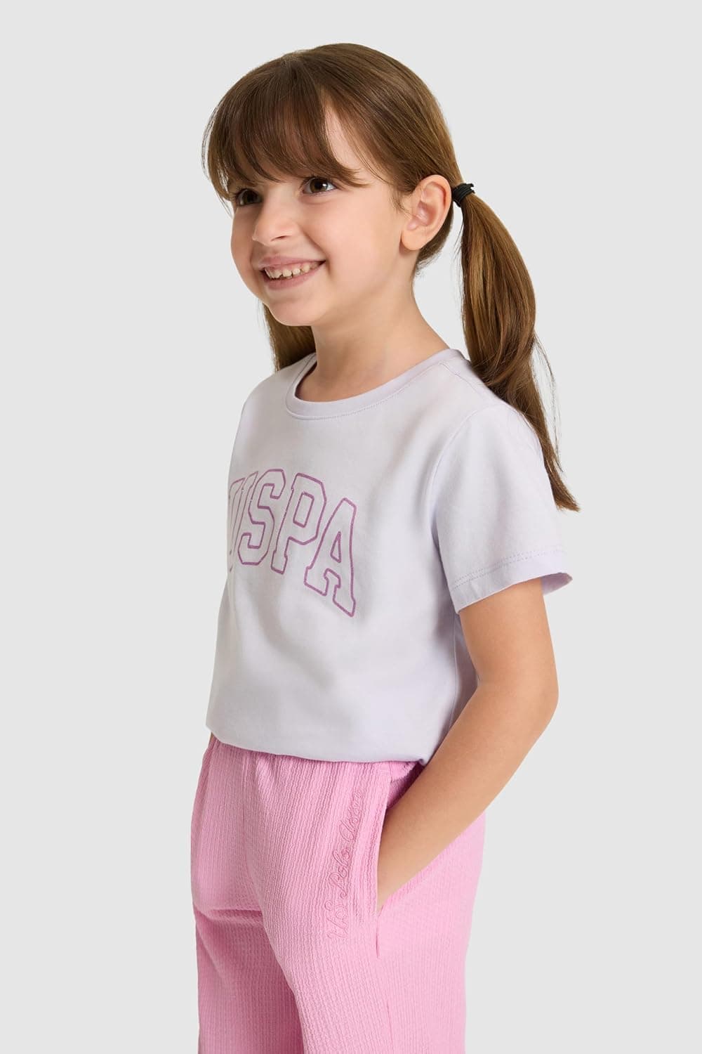 تیشرت دخترانه U.S. POLO ASSN. یاسی ساده مدل 50325631-VR034 تیشرت دخترانه U.S. POLO ASSN. یاسی ساده مدل 50325631-VR034