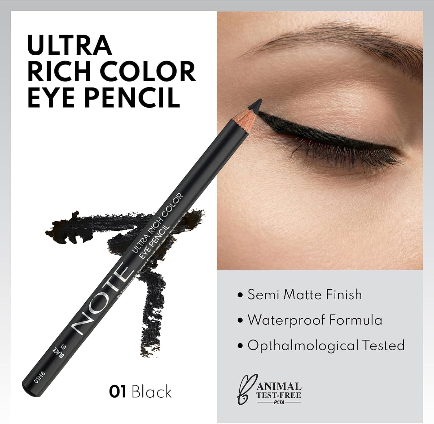 مداد چشم NOTE مشکی Smokey Eye مدل 01 مداد چشم NOTE مشکی Smokey Eye مدل 01