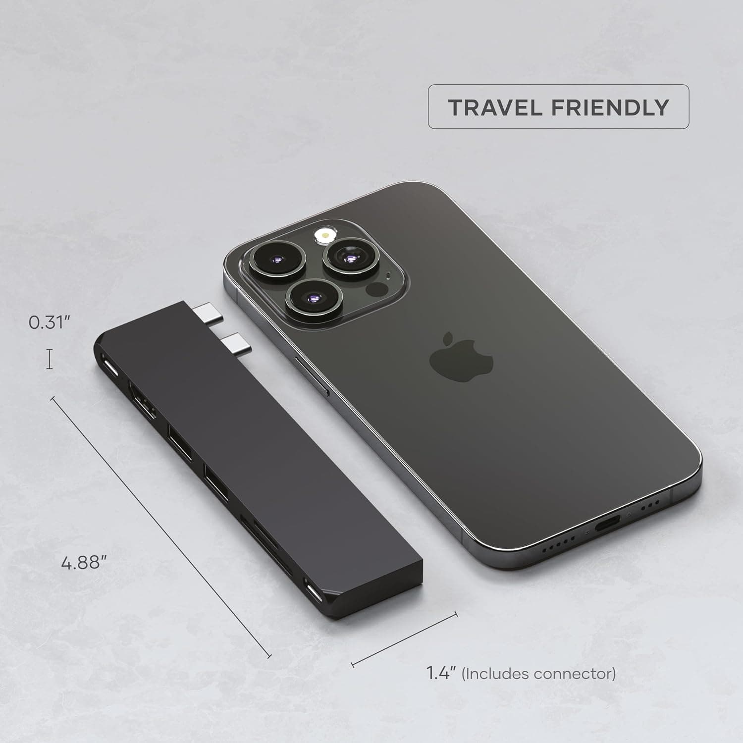 هاب 7-in-1 USB-C برند SATECHI سری Pro Slim رنگ نیمهشب هاب 7-in-1 USB-C برند SATECHI سری Pro Slim رنگ نیمهشب