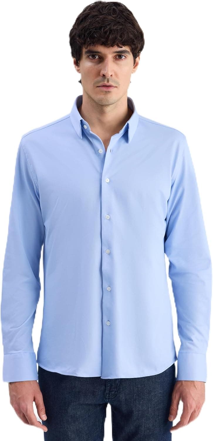 پیراهن مردانه D'S Damat اسلیم فیت سفید Nano Care پیراهن مردانه D'S Damat اسلیم فیت سفید Nano Care