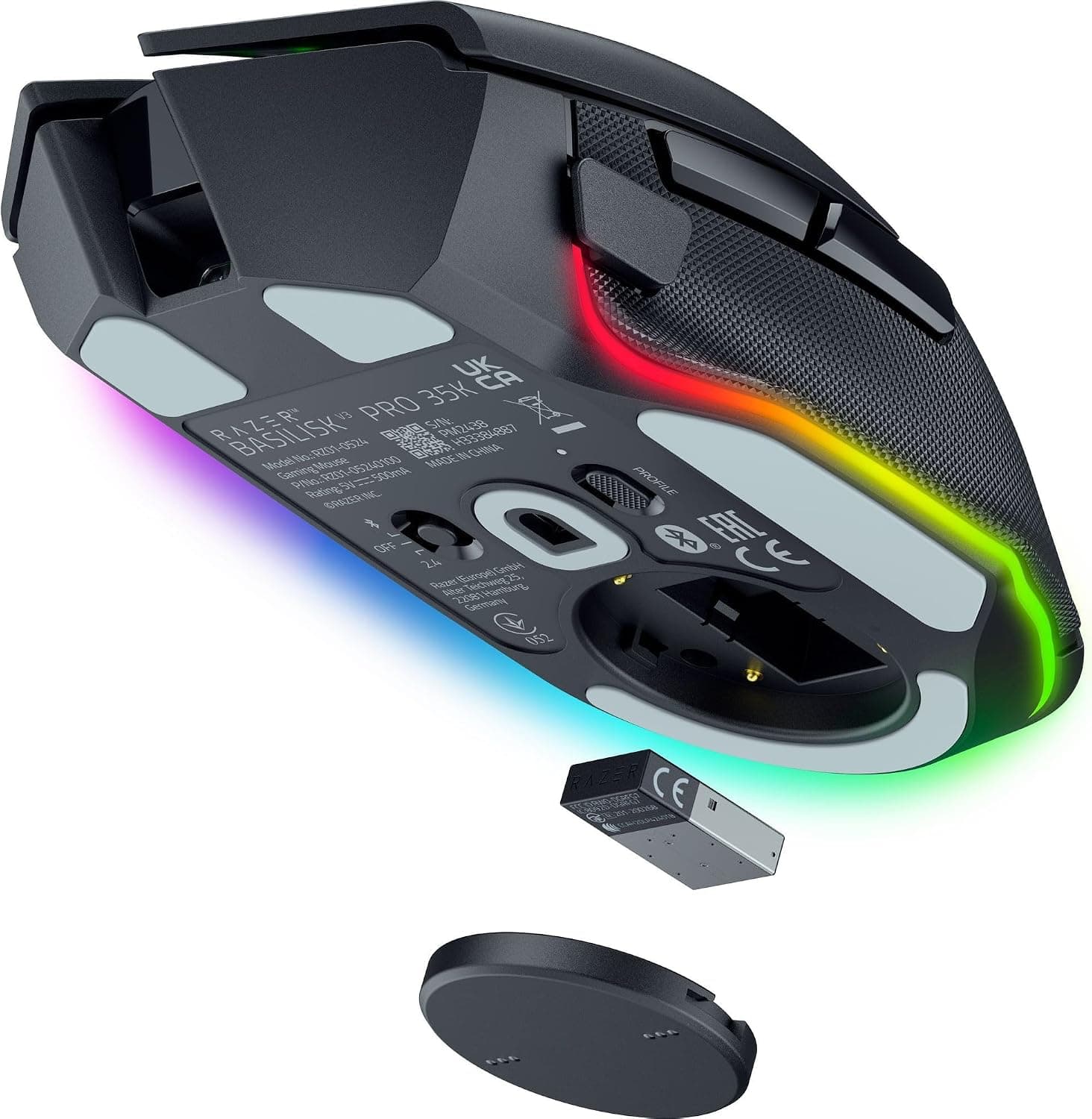 ماوس بازی بیسیم ارگونومیک Razer با Chroma RGB، حسگر اپتیکال 35K و 13 کنترل قابل شخصیسازی مدل Basilisk V3 Pro 35K مشکی ماوس بازی بیسیم ارگونومیک Razer با Chroma RGB، حسگر اپتیکال 35K و 13 کنترل قابل شخصیسازی مدل Basilisk V3 Pro 35K مشکی