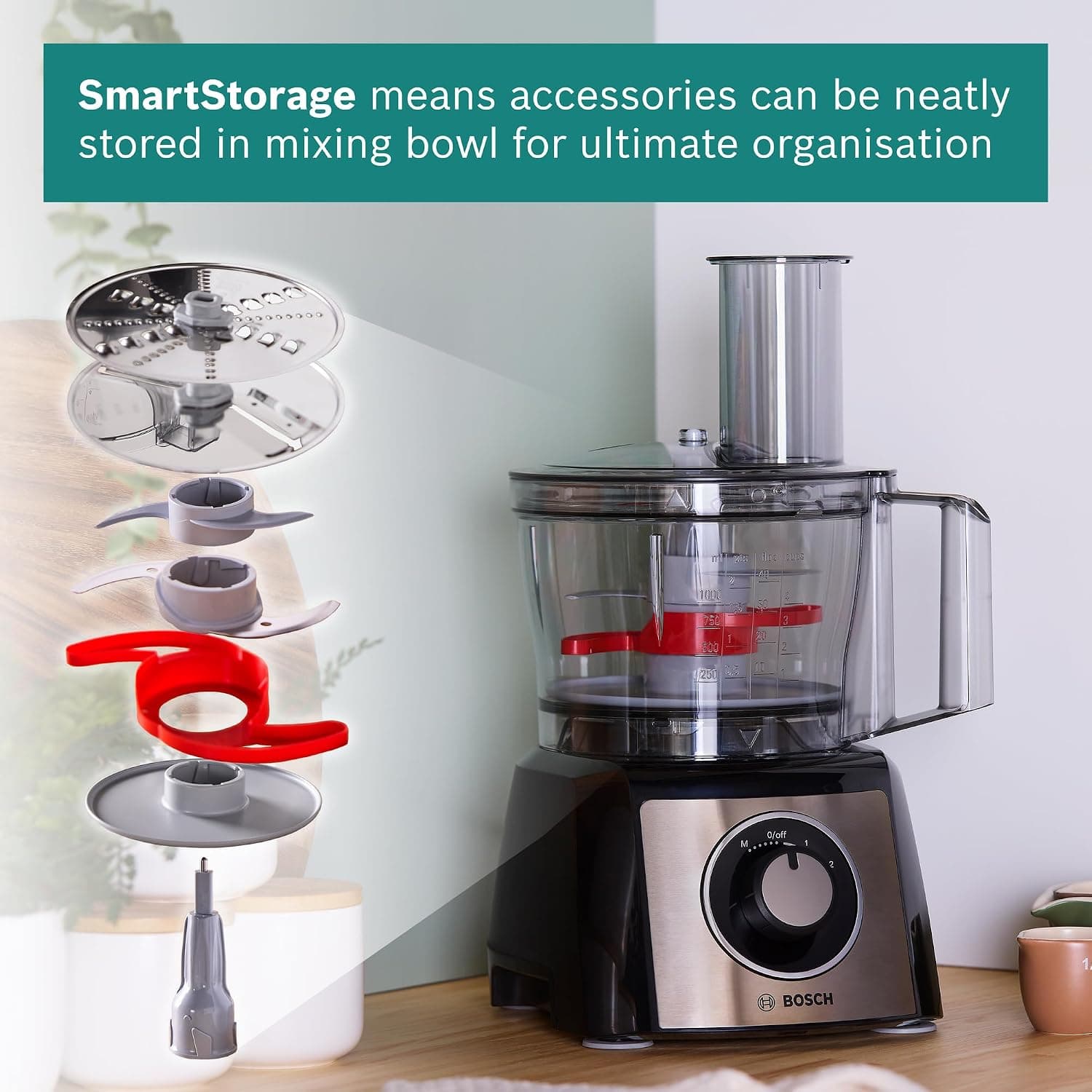 غذاساز BOSCH 800 W با مخلوطکن، آسیاب، خردکن سبزی و بلندر مدل MCM3501MGB غذاساز BOSCH 800 W با مخلوطکن، آسیاب، خردکن سبزی و بلندر مدل MCM3501MGB