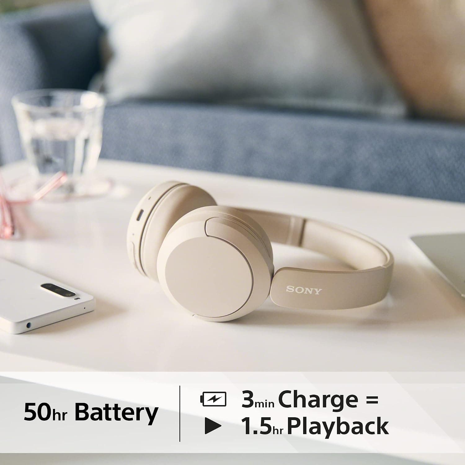 هدفون روگوشی بیسیم Bluetooth Sony بژ با شارژدهی تا 50 ساعت و شارژ سریع مدل WH-CH520 هدفون روگوشی بیسیم Bluetooth Sony بژ با شارژدهی تا 50 ساعت و شارژ سریع مدل WH-CH520