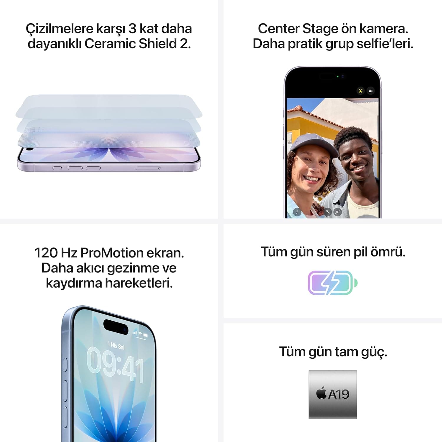 گوشی موبایل Apple iPhone 17 با حافظه 256 GB، نمایشگر 6.3 اینچی ProMotion، تراشه A19، آبی مهآلود گوشی موبایل Apple iPhone 17 با حافظه 256 GB، نمایشگر 6.3 اینچی ProMotion، تراشه A19، آبی مهآلود
