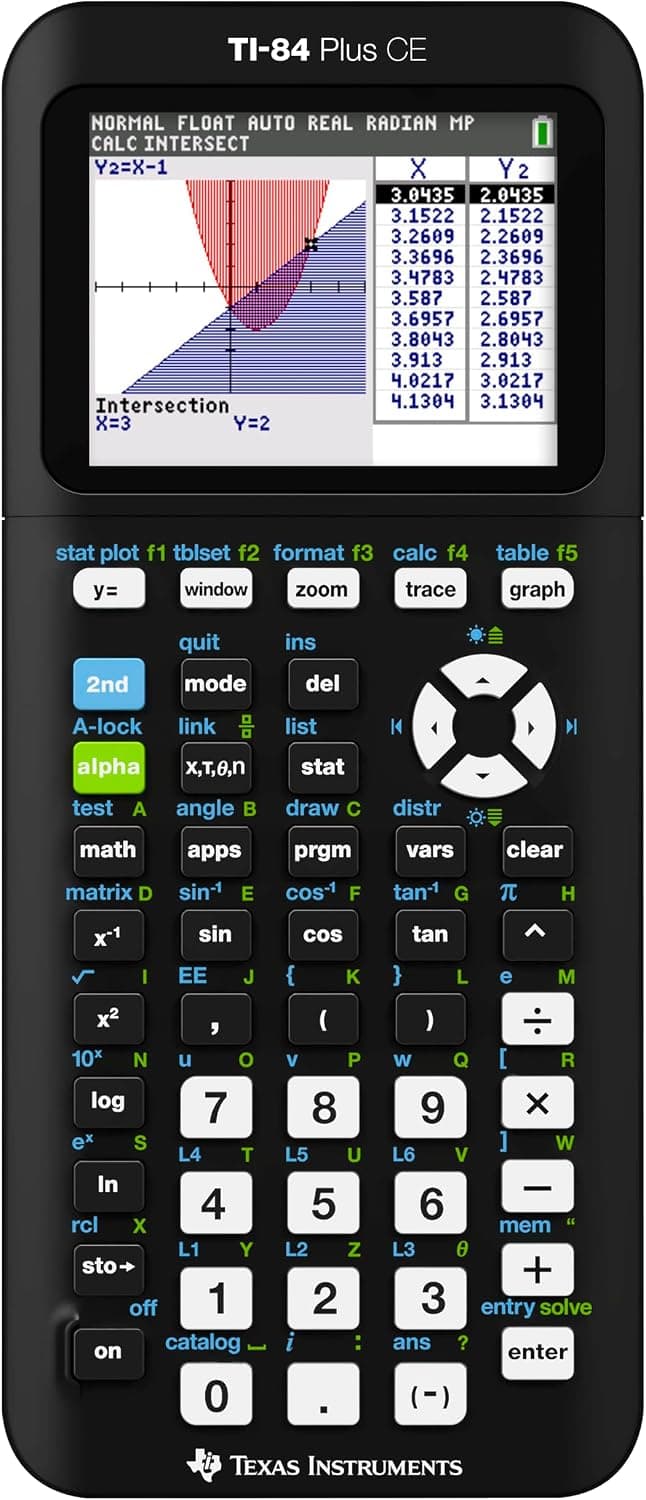 ماشینحساب نموداری TEXAS INSTRUMENTS مشکی 7.5 Inch مدل TI-84 Plus CE ماشینحساب نموداری TEXAS INSTRUMENTS مشکی 7.5 Inch مدل TI-84 Plus CE