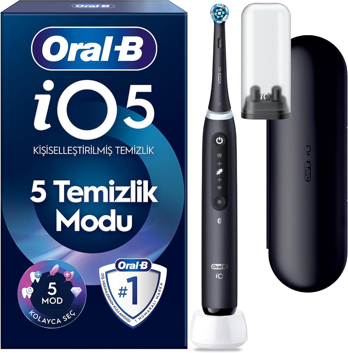 مسواک برقی Oral-B مشکی با فناوری هوش مصنوعی مدل iO 5 مسواک برقی Oral-B مشکی با فناوری هوش مصنوعی مدل iO 5