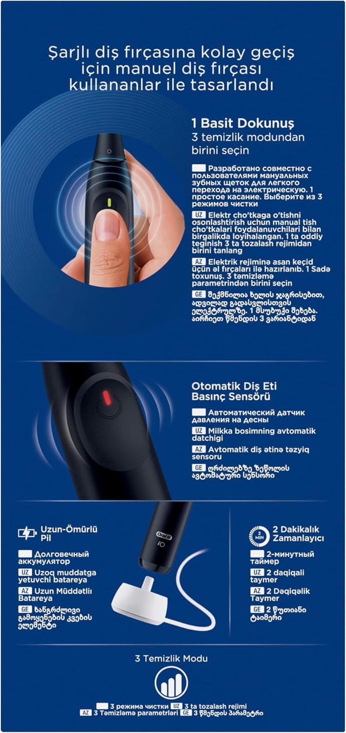 مسواک برقی Oral-B مدل iO2 مشکی شارژی با کیف مسافرتی مسواک برقی Oral-B مدل iO2 مشکی شارژی با کیف مسافرتی