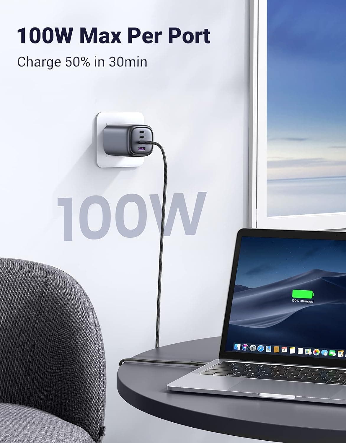 شارژر دیواری 4 پورت USB-C UGREEN Nexode 100W GaN شارژر دیواری 4 پورت USB-C UGREEN Nexode 100W GaN