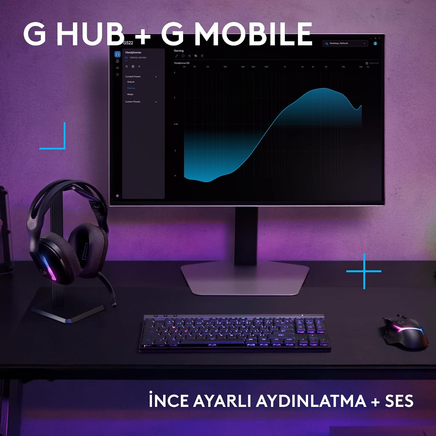 هدست گیمینگ بیسیم Logitech G مدل G522 LIGHTSPEED با نور RGB مشکی هدست گیمینگ بیسیم Logitech G مدل G522 LIGHTSPEED با نور RGB مشکی