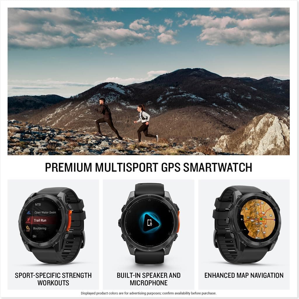 ساعت هوشمند Garmin AMOLED بند سیلیکونی مشکی خاکستری تیره مدل fenix 8 51mm ساعت هوشمند Garmin AMOLED بند سیلیکونی مشکی خاکستری تیره مدل fenix 8 51mm