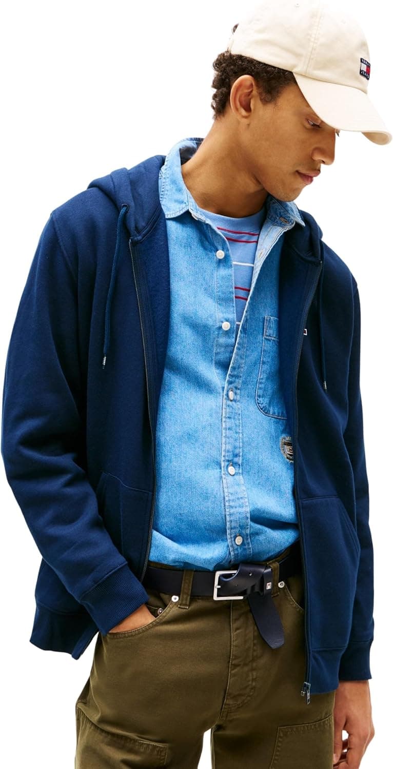 سوئیشرت کاپوشندار مردانه Tommy Jeans زیپدار مدل TJM REG S FLAG ZIP THRU سوئیشرت کاپوشندار مردانه Tommy Jeans زیپدار مدل TJM REG S FLAG ZIP THRU