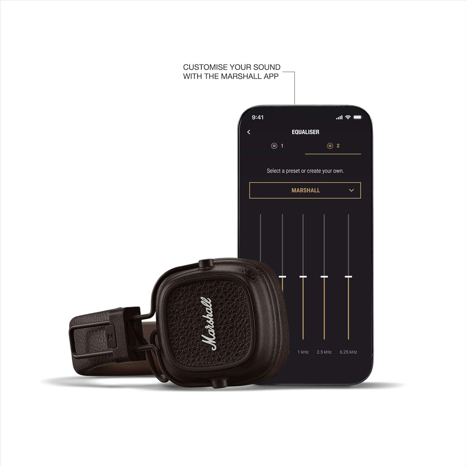 هدفون Marshall بلوتوثی مدل Major V قهوهای هدفون Marshall بلوتوثی مدل Major V قهوهای