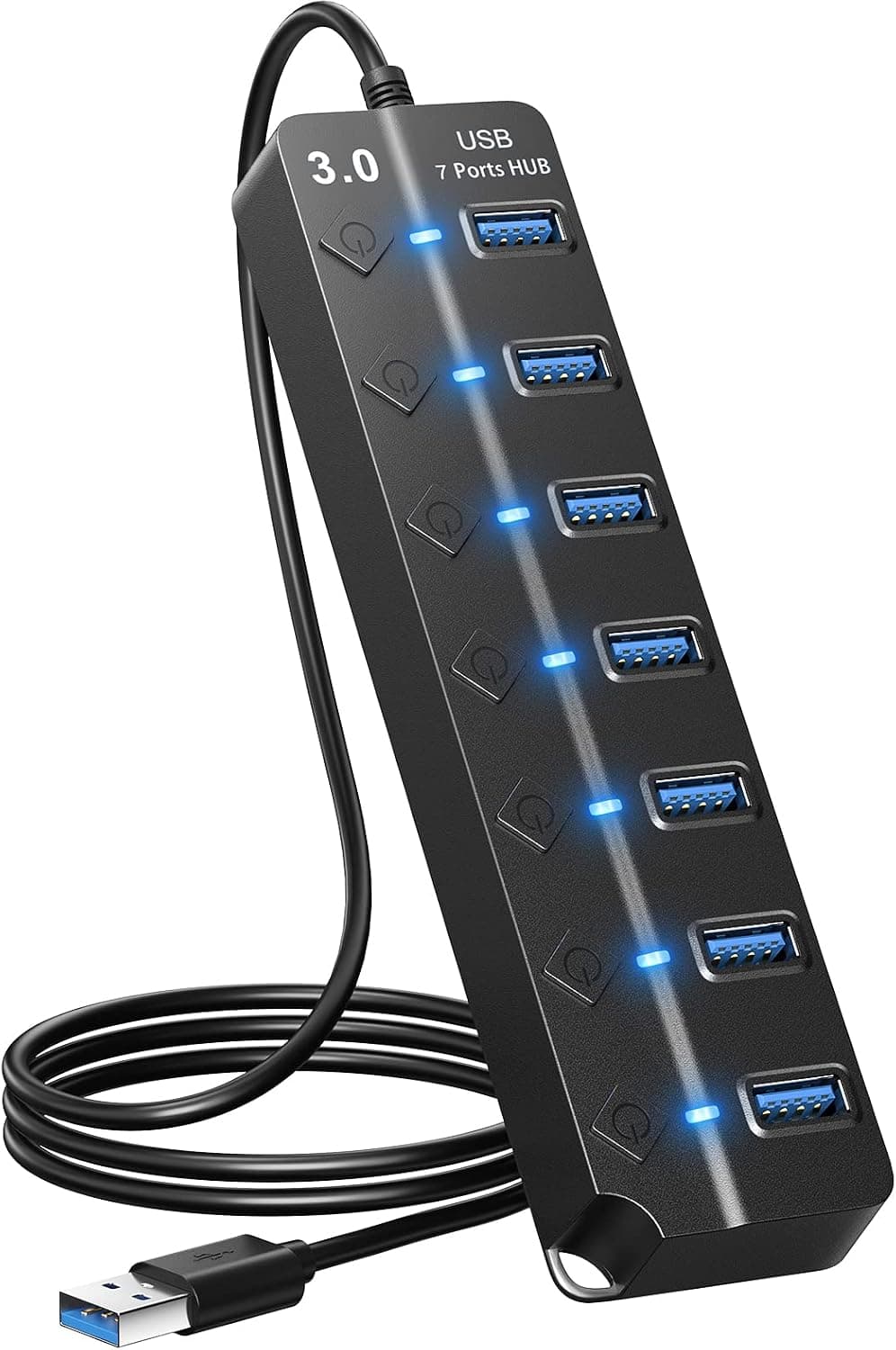 هاب USB Onfinio 3.0 با 7 پورت و کلید روشن/خاموش مجزا و کابل 1m هاب USB Onfinio 3.0 با 7 پورت و کلید روشن/خاموش مجزا و کابل 1m
