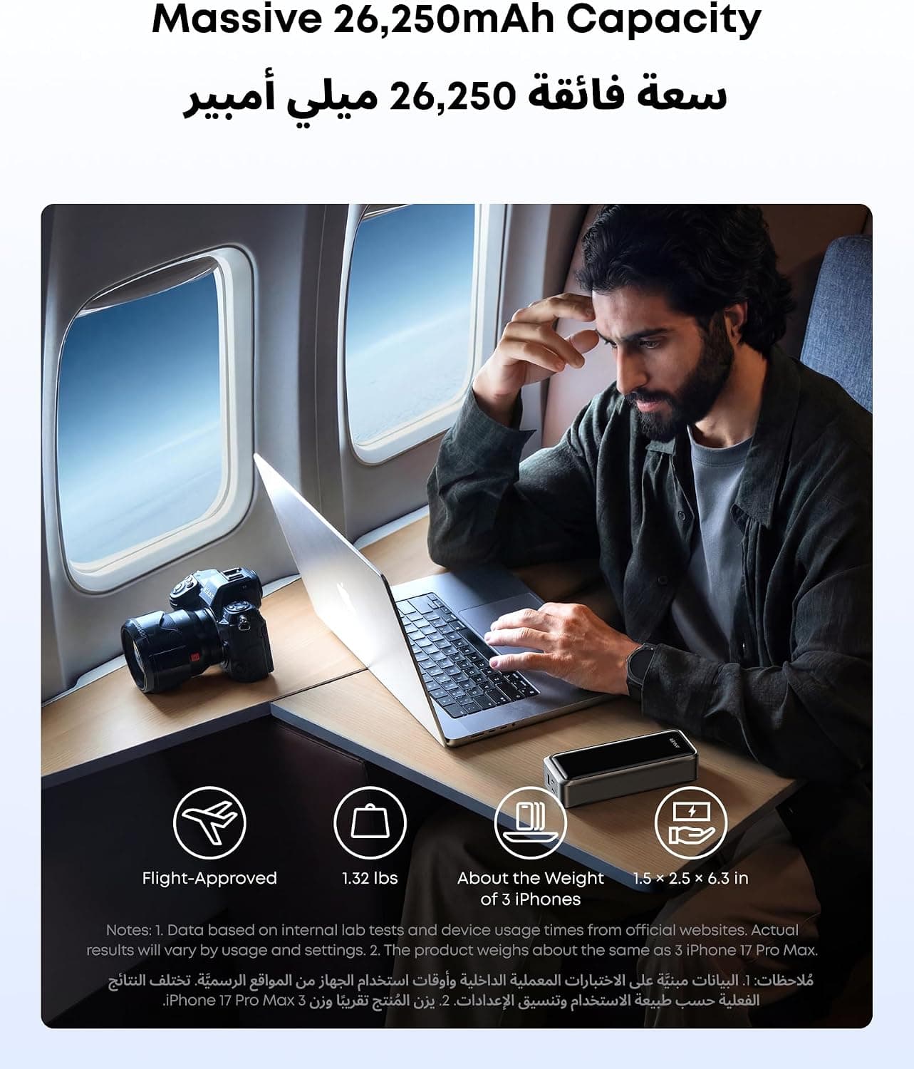 پاوربانک Anker Prime با ظرفیت 26,250mAh و شارژ سریع 300W پاوربانک Anker Prime با ظرفیت 26,250mAh و شارژ سریع 300W