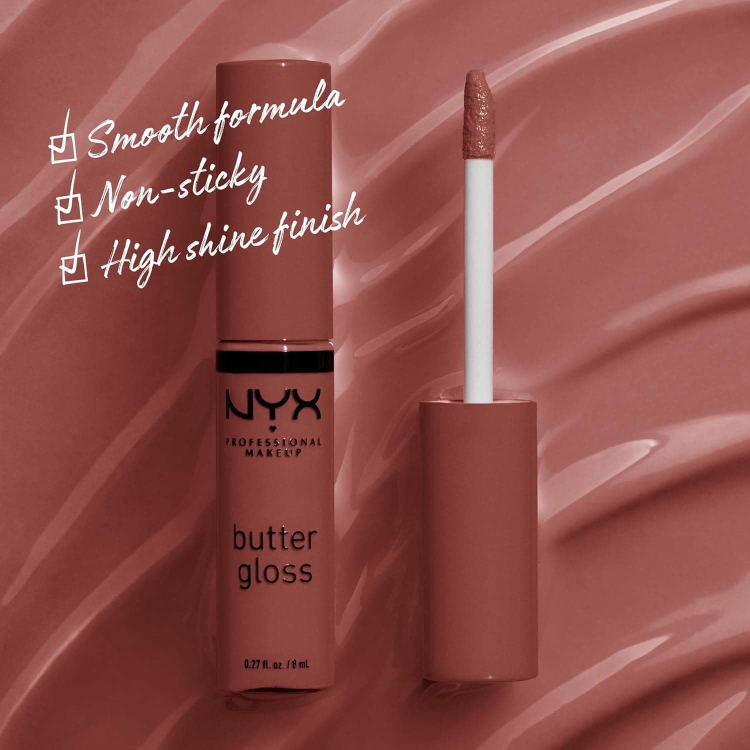 برق لب NYX PROFESSIONAL MAKEUP غیرچسبناک با پوشش شفاف تا متوسط رنگ Praline (نود تیره) برق لب NYX PROFESSIONAL MAKEUP غیرچسبناک با پوشش شفاف تا متوسط رنگ Praline (نود تیره)