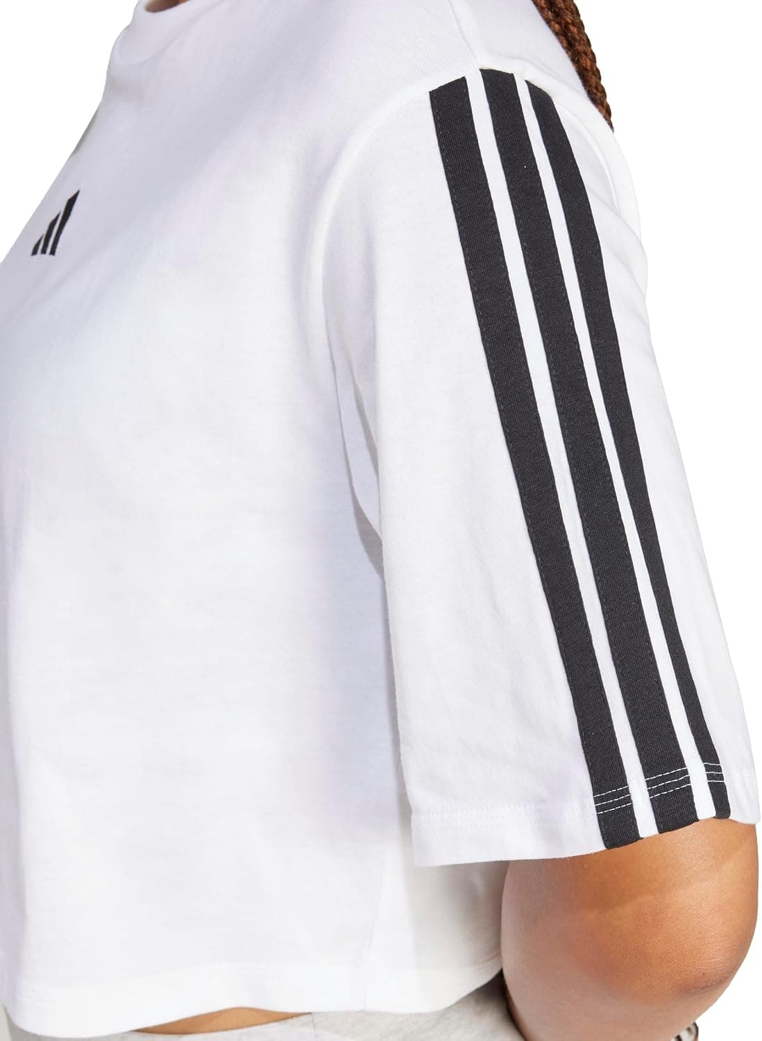 تیشرت زنانه adidas Essentials نخی گشاد 3-Stripes تیشرت زنانه adidas Essentials نخی گشاد 3-Stripes