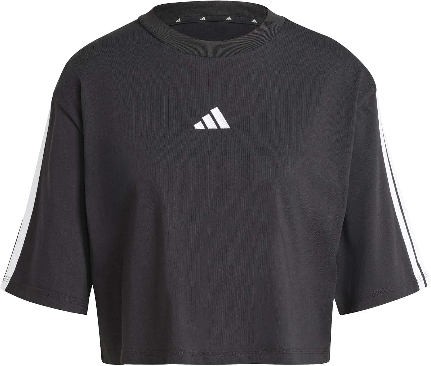 تیشرت زنانه adidas Essentials 3-Stripes نخی گشاد تیشرت زنانه adidas Essentials 3-Stripes نخی گشاد