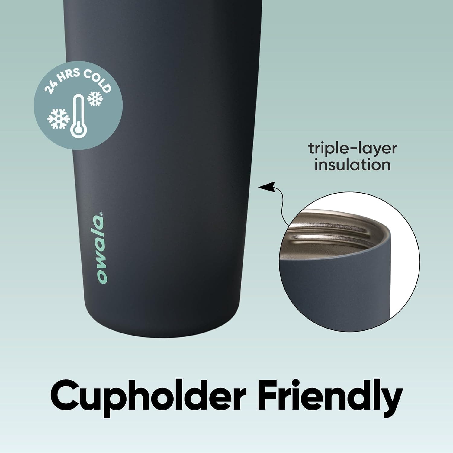 بطری آب Owala استیل ضدزنگ 30-oz خاکستری مهآلود مدل FreeSip Sway بطری آب Owala استیل ضدزنگ 30-oz خاکستری مهآلود مدل FreeSip Sway
