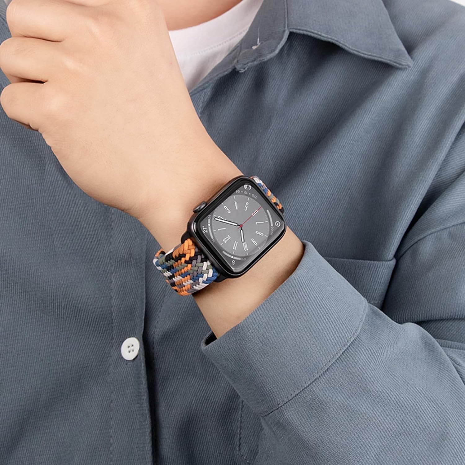 بند ساعت زنانه gratulatio نایلونی کشسان مغناطیسی سازگار با Apple Watch 40mm تا 49mm بند ساعت زنانه gratulatio نایلونی کشسان مغناطیسی سازگار با Apple Watch 40mm تا 49mm